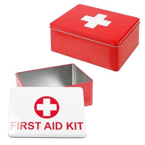 antique metal first aid box|metal first aid box empty.